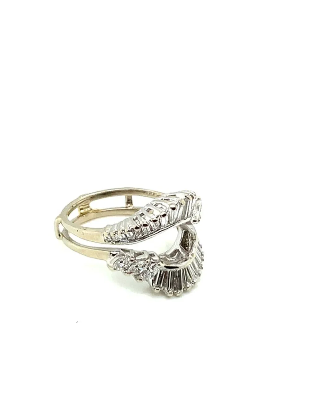 14K White Gold Diamond Insert Ring